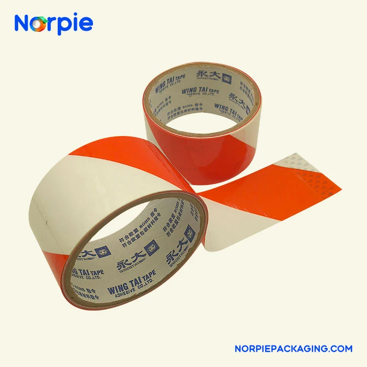 Pula at Puting Warning Tape